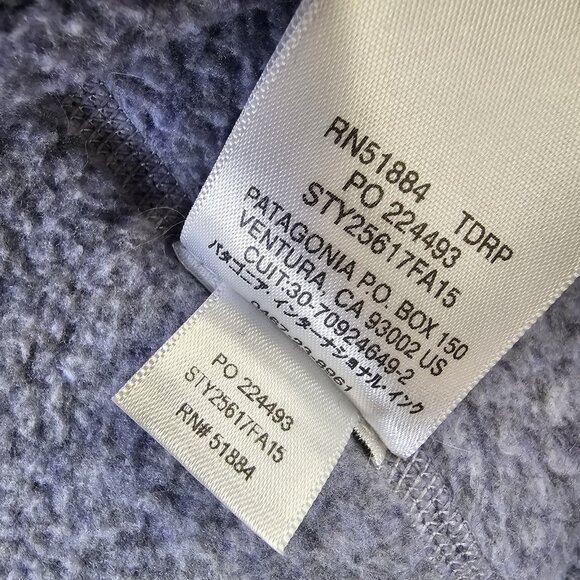 Patagonia Better Sweater Womens XL Light Purple Mauve 1/4 Zip Fleece Pullover - Picture 9 of 12